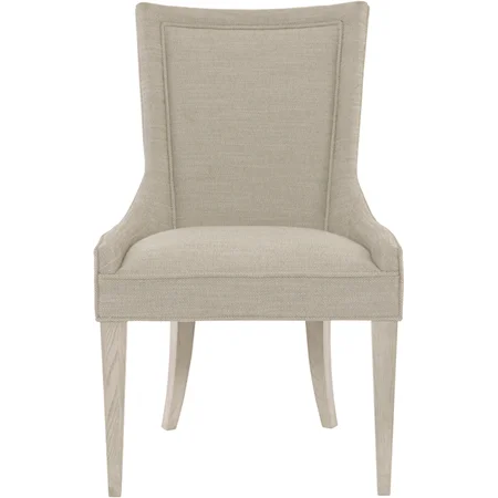 Sloped Upholstered Arm Chair